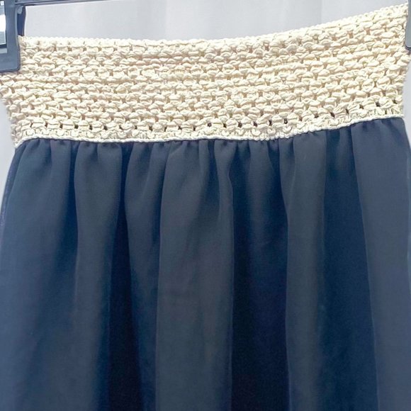 Bella D. Boho Tiered Sheer Skirt Black High Low Style Beach Vacation Wear - Picture 3 of 9